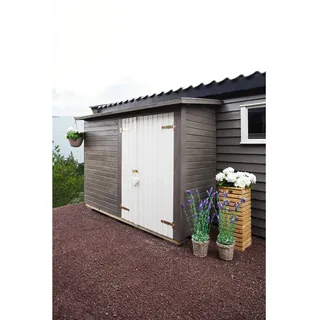 Leif Gerätehaus 234 x 95 cm Hellgrau Lackiert