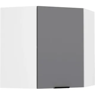 VCM Eckschrank Hängeschrank Küchenschrank Fasola 57 x 57 x 0 cm Schwarz/Weiß