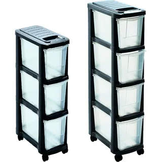 Mondex Schubladen Rollcontainer Turm Wagen Wäschesortierer schmal