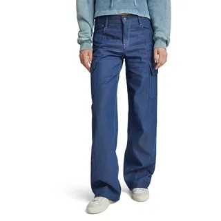G-STAR RAW Damen Judee Cargo Low Waist Loose Jeans, Blau (raw Denim D24673-D541-001), 28W / 32L