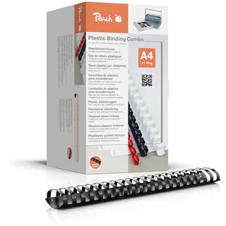 Peach Plastikbinderücken A4-50 mm - 500 Blatt - 50 Stück - schwarz - PB450-02