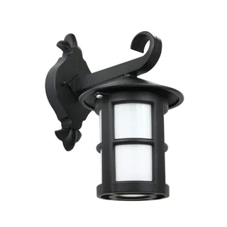 Rustikale Außenlampe KINGFISHER IP43 Schwarz E27 Wand Laterne für Balkon Haus