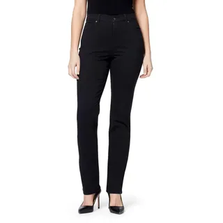 Gloria Vanderbilt Damen Amanda Classic High Rise Tapered Petite Jeans, Schwarz, 42 Kurz