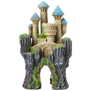 Rosewood Blue Ribbon 911782 Moosbedecktes, Sagenumwobenes Schloss Aquarium und Aquaristik-Ornament
