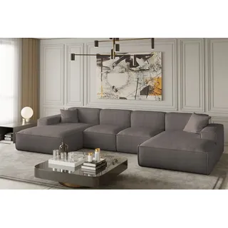 Wohnlandschaft U-Form CELES XS in Stoff Scala Taupe - Beige
