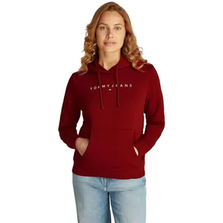 Tommy Jeans Damen Hoodie Regular Fit mit Kapuze, Rot (Regatta Red), M