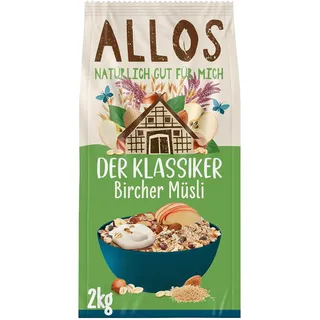 Der Klassiker Bircher Müsli 2kg 1 x 2000 g | Klassisches Bircher Müsli | mit Haferflocken & Früchten | ohne Zuckerzusatz | Großpackung