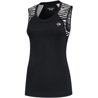 DUNLOP Damen Sport Tennis Game Tank Top – Performance Line, Schwarz