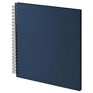 RÖSSLER SOHO Fotoalbum zum Einkleben | Fotobuch schwarze Seiten | Fotoalbum zum selbstgestalten | Photo Album | Erinnerungsbuch klein | 290x290mm | 1 Stück | Farbe: Blau | Navy