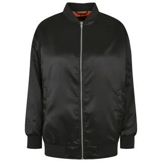 URBAN CLASSICS Oversized Satin Bomberjacke - Black, XS