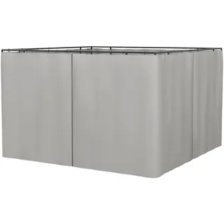 Outsunny Seitenwand für Pavillon 4 Stück 3,02 x 2,05 m Hellgrau