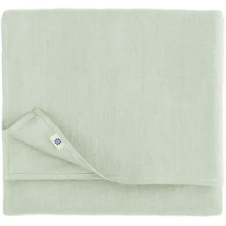 Linen & Cotton Tischdecke Stoff Tischtuch Tischwäsche Hygge -100% Leinen, Hellgrau/Grau (140 x 250 cm) Festlich Rechteckig für Home Küche Esstisch Restaurant Hotel Cafe Party Deko