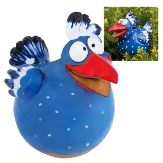 Midene Gartenstecker Keramik Handgefertigt - Gartendeko für Draußen Wetterfest - Garten Deko Keramik - Gartenfiguren & Gartenstatuen - Vogel