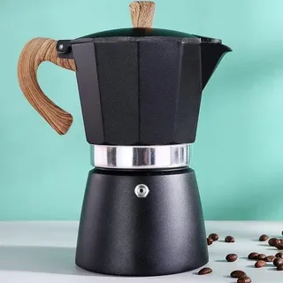 Kompaktes 6-Tassen Espresso-Set, Edelstahl, für Camping