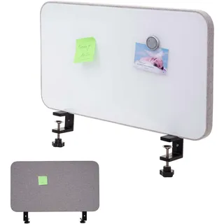 Tisch-Whiteboard HWC-G74, Büro-Sichtschutz Trennwand Schreibtisch Magnettafel Pinnwand, Stoff/Textil