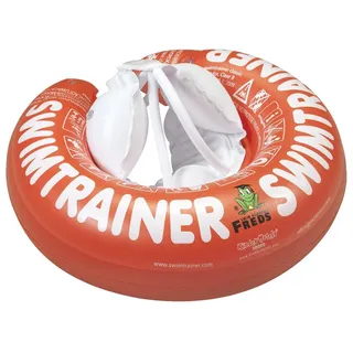 FREDS SWIM ACADEMY SWIMTRAINER Classic Rot - Schwimmtrainer für Kinder von 3 Monaten bis 4 Jahren, aufblasbare Schwimmhilfe zur Gewöhnung an das Wasser, für Anfänger