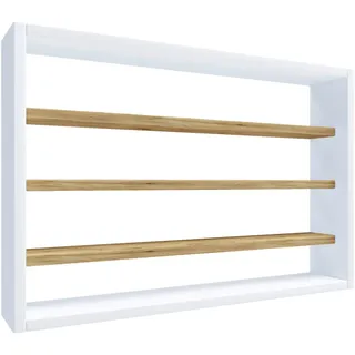 VCM Küchenregal 60 x 40 x 10 cm Weiß/Honigeiche