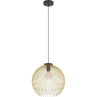 EGLO Hängeleuchte Venezuela schwarz gold 40 x 110 cm E27