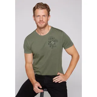 CAMP DAVID T-Shirt, mit Logo-Bestickung am Ärmel CAMP DAVID green olive XXXL