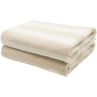 ZOLLNER Handtuchset 75 x 140 cm beige 2-tlg.