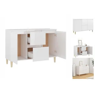 vidaXL Sideboard Hochglanz-Weiß 103,5x35x70 cm Holzwerkstoff