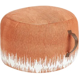 Beliani Pouf Baumwolle 50 x 30 x 50 cm Orange