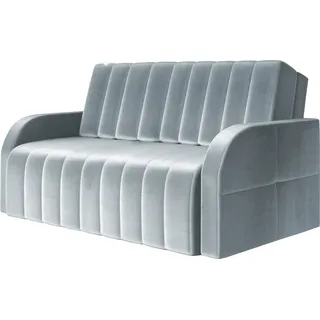 Schlafsessel Sofa mit Schlaffunktion Gästebett Klappsofa mit Bettfunktion mit Bettkasten Couch Sofagarnitur Salon Jugendzimmer - 141 x 90 x 104 cm - Montana 120 (Hellgrau - Paros 5 ) - Hellgrau