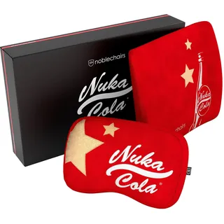 noblechairs Memory Foam Kissen-Set Fallout Nuka Cola Edition, Kissen für Gaming Stühle, Ergonomisch Kissenstuhl, Stuhl Kissen mit Lendenwirbelstütze