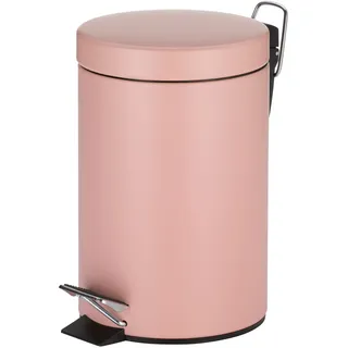 Kosmetikeimer - Metall - Perlrosa - mit Kunststoffeinsatz - 3 Liter - Rosa