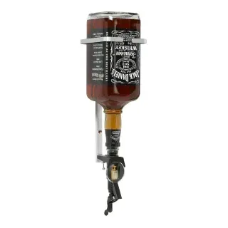 Spirit Master® Portionierer, inkl. Jack Daniels Haltering, eckig, Flaschenwandhalter bestehend aus Portionierer mit stabilem Haltering, Dosiermenge: 2 cl = 20 ml