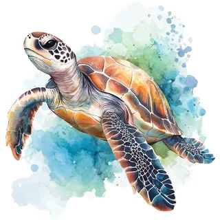 yabaduu Meerestiere Wandtattoo Ozean Wandaufkleber für Kinderzimmer Mädchen Jungen Babyzimmer Badezimmer Fenster Wand Deko Wandsticker Dekoration Y003 (01 Schildkröte, 20x20cm)