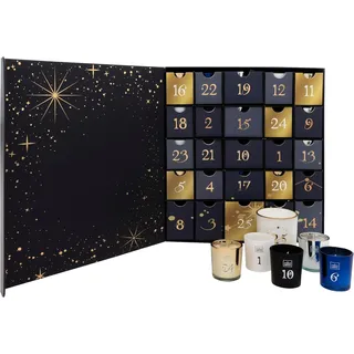 Origineller Adventskalender mit 25 Duftkerzen im Glas mit Spruch - Adventskalender kerzen (luxuriös)