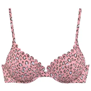 LASCANA Bügel-Bikini-Top Damen lachs-bedruckt Gr.36 Cup B