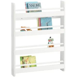 SoBuy Kinderregal Weiß , Holzwerkstoff, Holz , 60x80x12 cm , Wohnzimmer, Regale, Wandregale