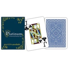 Modiano Platinum 100% Acetate Jumbo Index Poker Karten Einzeldeck, blau