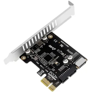 Xiwai 5 Gbps Type-E USB 3.1 Frontplattenbuchse & USB 2.0 zu PCI-E 1X Express Card VL805 Adapter für Motherboard