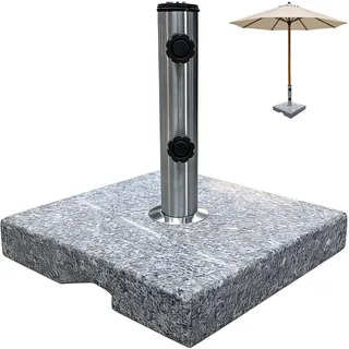 Relaxdays Sonnenschirmständer, 24 kg, quadratisch, grau
