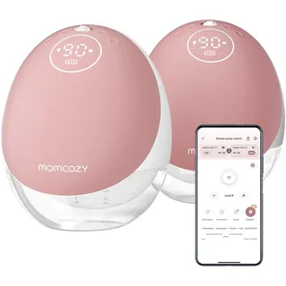 Momcozy M9 Mobile Flow Freihändige elektrische Doppel-Milchpumpe (BP225-NR71BA-A)