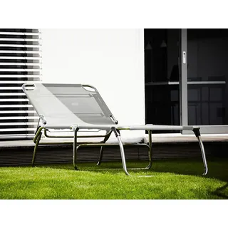 Jan Kurtz Möbel Aluminiumliege Amigo Big grau, Designer Francesco Favagrossa, 40x75 cm