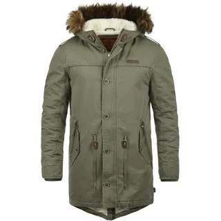 Langmantel INDICODE "Parka IDPulsoor", Herren, Gr. L, grün (army), Obermaterial: 100% Baumwolle CO., Mäntel Langmantel