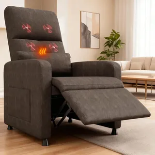 Relaxsessel Fernsehsessel Elektrisch, Massagesessel mit Liegefunktion | mit aufstehhilfe, Relaxsessel Massagesessel mit Wärmefunktion,USB-Anschluss, bis 180kg TV Sessel für Wohnzimmer