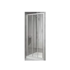 Duka Prima 2000 Glass 3tlg.Schiebetür CUSTR110 190cm silber matt ESG-klar CUSTR1100190SILA10