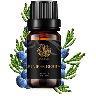 Aphrosmile Wacholderbeere Ätherisches Öl, 10 ml für Kerzenherstellung | 10 ml Füllmenge, Wacholderbeere Duft, Für Diffusor, Luftbefeuchter, Raumduft, Hautpflege, Täglicher Gebrauch