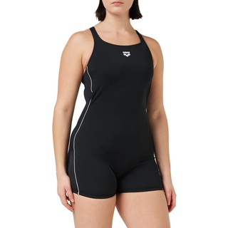 Arena Damen Sport mit Bein Finding Badeanzug, Black, 38