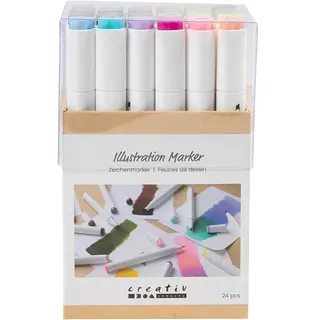 Creative Toys Illustration Marker 1+ 24 Stifte 8 Mm - Multicolor - One Size