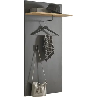 None Garderobenpaneel Volano 64 x 130 x 28 cm Schwarz Eiche
