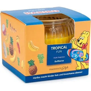 HARIBO Duftkerze "Tropical Fun" 85g im Glas und Geschenkkarton, Geschenkidee für Naschkatzen (Von Partygeschenke24)