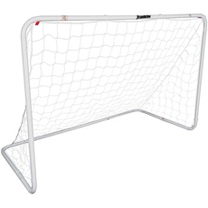 Franklin Sports Unisex – Erwachsene Competition Soccer Goal Wettkampf Fußballnetz – Fußballtor für den Hinterhof – Stahlkonstruktion – 1,8 m x 1,2 m, Weiss/opulenter Garten, 6' x 4'