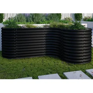Vitavia Curve Erweiterung für Hochbeet Terra 80 x 80 x 86 cm Schwarz
