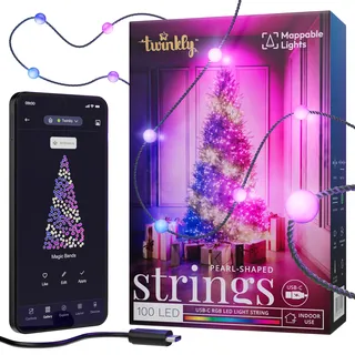 Twinkly LED-Lichterkette Perlenform 6 m Mehrfarbig